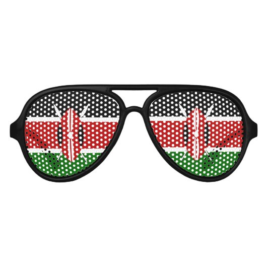 Kenya Maasai Flagge Bendera ya Kenya Partybrille (Vorderseite)