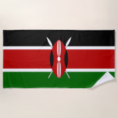 Kenya Maasai Flagge Bendera ya Kenya Strandtuch (Vorderseite)