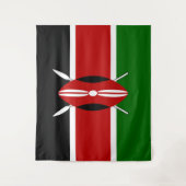 Kenya Maasai Flagge Bendera ya Kenya Wandteppich (Vorderseite)