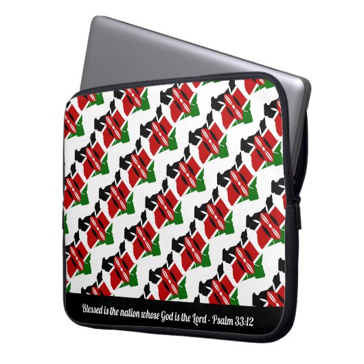 KENYA MAP Anpassbarer Text Laptopschutzhülle (Vorderseite Links)