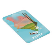 Kenya Map Illustration Reiseplakat. Magnet (Rechte Seite)