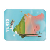 Kenya Map Illustration Reiseplakat. Magnet (Horizontal)