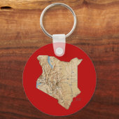 Kenya Map Schlüsselanhänger (Vorderseite)