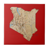 Kenya Map Tile Fliese (Vorderseite)