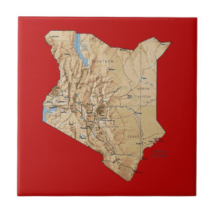 Kenya Map Tile Fliese