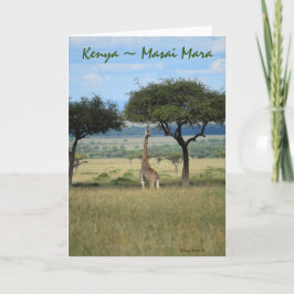 Kenya Masai Mara Giraffe Karte