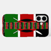 Kenya Nahtlose Miniaturflaggen Grenzrahmen Kunst Case-Mate iPhone Hülle (Rückseite (Horizontal))