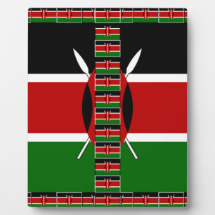 Kenya Nahtlose Miniaturflaggen Grenzrahmen Kunst Fotoplatte