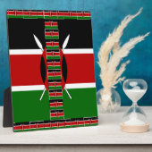 Kenya Nahtlose Miniaturflaggen Grenzrahmen Kunst Fotoplatte (Seite)