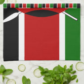 Kenya Nahtlose Miniaturflaggen Grenzrahmen Kunst Handtuch (Gefaltet)