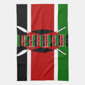 Kenya Nahtlose Miniaturflaggen Grenzrahmen Kunst Handtuch (Vertikal)