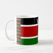 Kenya Nahtlose Miniaturflaggen Grenzrahmen Kunst Kaffeetasse (Links)