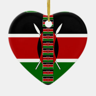 Kenya Nahtlose Miniaturflaggen Grenzrahmen Kunst Keramikornament
