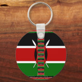 Kenya Nahtlose Miniaturflaggen Grenzrahmen Kunst Schlüsselanhänger (Vorderseite)