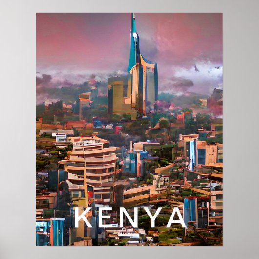Kenya Nairobi Travel City Poster (Vorne)