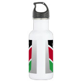 Kenya National Flag Colors Pattern Art Design Edelstahlflasche (Rückseite)