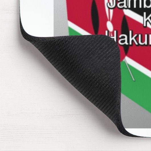 Kenya National Flag Farben Design Schwarz Rot Grün Mousepad (Ecke)