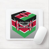 Kenya National Flag Farben Design Schwarz Rot Grün Mousepad (Mit Mouse)