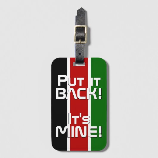 Kenya National Flag Funny Patriotic Gepäckanhänger (Vorderseite Vertikal)