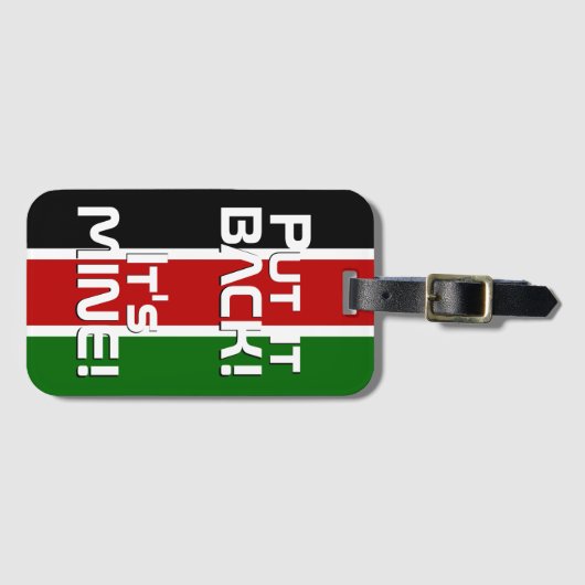 Kenya National Flag Funny Patriotic Gepäckanhänger (Vorderseite (Horizontal))