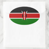 KENYA OVALER AUFKLEBER (Tasche)