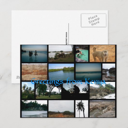 Kenya Postcard Postkarte (Vorne/Hinten)