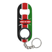 Kenya Pride Patriotic Schlüsselanhänger Flaschenöf Mini Flaschenöffner (Rückseite)