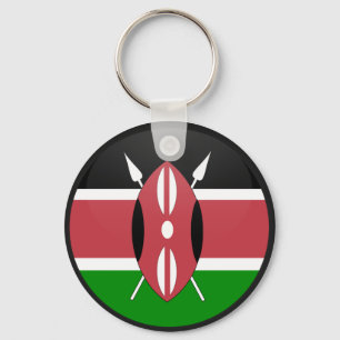 Kenya quality Flag Circle Schlüsselanhänger