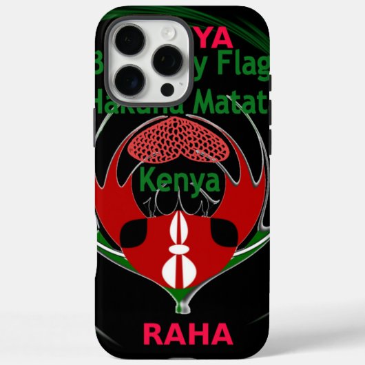 Kenya Raha Hakuna Matata Case-Mate iPhone Hülle (Rückseite)