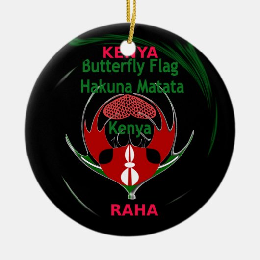 Kenya Raha Hakuna Matata.jpg Keramikornament (Vorne)
