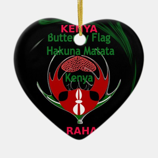 Kenya Raha Hakuna Matata.jpg Keramikornament (Vorne)