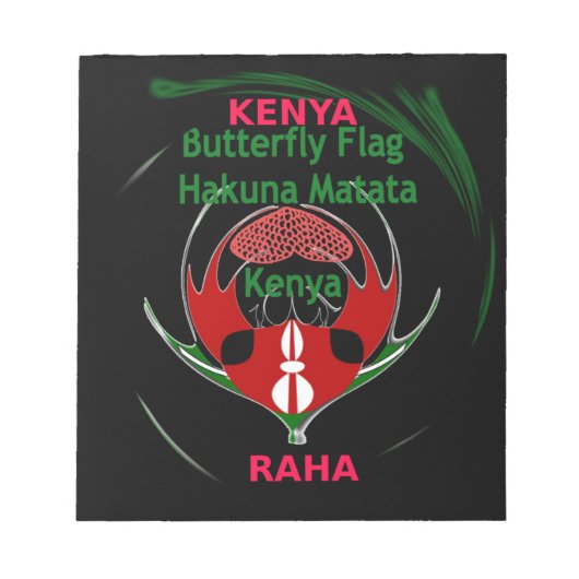 Kenya Raha Hakuna Matata.jpg Notizblock (Vorderseite)