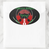 Kenya Raha Hakuna Matata.jpg Ovaler Aufkleber (Tasche)