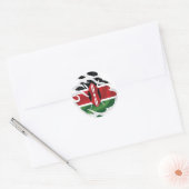 Kenya Ripped Flag Runder Aufkleber (Umschlag)