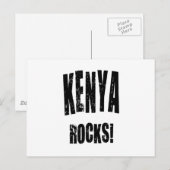 Kenya Rocks! Postkarte (Vorne/Hinten)