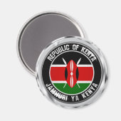 Kenya Round Emblem Magnet (Vorderseite/Rückseite)