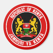 Kenya Round Emblem Magnet (Vorne)