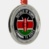 Kenya Round Emblem Ornament Aus Metall (Rechts)