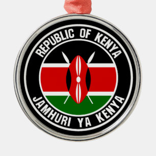 Kenya Round Emblem Ornament Aus Metall