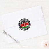 Kenya Round Emblem Runder Aufkleber (Umschlag)