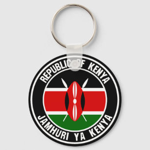 Kenya Round Emblem Schlüsselanhänger