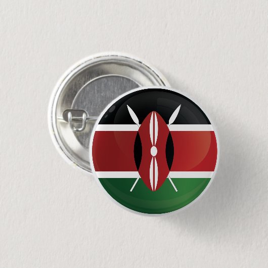 Kenya Round Icon Flag Button (Vorne & Hinten)
