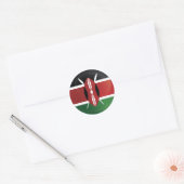 Kenya Round Icon Flag Runder Aufkleber (Umschlag)