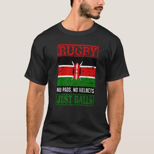 Kenya Rugby Distressed T-Shirt (Vorderseite)