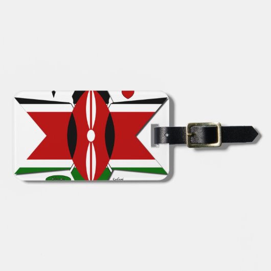 Kenya Safari Gepäckanhänger (Vorderseite horizontal)