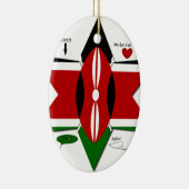 Kenya Safari Keramik Ornament (Rechts)