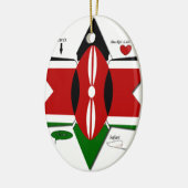 Kenya Safari Keramik Ornament (Links)