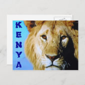 Kenya Safari Postkarte (Vorne/Hinten)