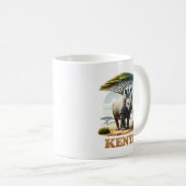 Kenya Safari Rhino Kaffeetasse (VorderseiteRechts)