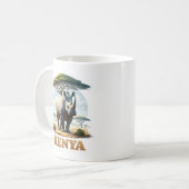 Kenya Safari Rhino Kaffeetasse (Vorderseite Links)
